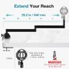 imageInnoGear Low Profile Mic Arm 360 Rotatable Microphone Arm Stand Foldable Desk Mic Boom Arm for Fifine AM8 K669B Blue Yeti HyperX QuadCast SoloCast AT2020 and Other MicsBlack