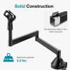 imageInnoGear Low Profile Mic Arm 360 Rotatable Microphone Arm Stand Foldable Desk Mic Boom Arm for Fifine AM8 K669B Blue Yeti HyperX QuadCast SoloCast AT2020 and Other MicsBlack