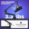 imageInnoGear Low Profile Mic Arm 360 Rotatable Microphone Arm Stand Foldable Desk Mic Boom Arm with 38quot to 58quot Adapter for Fifine AM8 K669B Blue Yeti HyperX QuadCast SoloCast AT2020 and Other MicsBlack