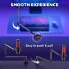 imageInnoGear Low Profile Mic Arm 360 Rotatable Microphone Arm Stand Foldable Desk Mic Boom Arm with 38quot to 58quot Adapter for Fifine AM8 K669B Blue Yeti HyperX QuadCast SoloCast AT2020 and Other MicsBlack