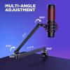 imageInnoGear Low Profile Mic Arm 360 Rotatable Microphone Arm Stand Foldable Desk Mic Boom Arm with 38quot to 58quot Adapter for Fifine AM8 K669B Blue Yeti HyperX QuadCast SoloCast AT2020 and Other MicsBlack
