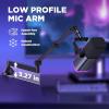 imageInnoGear Low Profile Mic Arm 360 Rotatable Microphone Arm Stand Foldable Desk Mic Boom Arm with 38quot to 58quot Adapter for Fifine AM8 K669B Blue Yeti HyperX QuadCast SoloCast AT2020 and Other MicsBlack