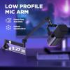 imageInnoGear Low Profile Mic Arm 360 Rotatable Microphone Arm Stand Foldable Desk Mic Boom Arm with 38quot to 58quot Adapter for Fifine AM8 K669B Blue Yeti HyperX QuadCast SoloCast AT2020 and Other MicsBlack