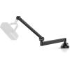 imageInnoGear Low Profile Mic Arm 360 Rotatable Microphone Arm Stand Foldable Desk Mic Boom Arm with 38quot to 58quot Adapter for Fifine AM8 K669B Blue Yeti HyperX QuadCast SoloCast AT2020 and Other MicsBlack