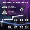 imageInnoGear Low Profile Mic Arm 360 Rotatable Microphone Boom Arm Mic Stand for Fifine AM8 K669B Blue Yeti HyperX QuadCast SoloCast AT2020 with Mic Clip 38quot to 58quot 38quot to 14quot Adapter BlackWhite