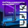 imageInnoGear Low Profile Mic Arm 360 Rotatable Microphone Boom Arm Mic Stand for Fifine AM8 K669B Blue Yeti HyperX QuadCast SoloCast AT2020 with Mic Clip 38quot to 58quot 38quot to 14quot Adapter BlackBlack