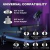 imageInnoGear Low Profile Mic Arm 360 Rotatable Microphone Boom Arm Mic Stand for Fifine AM8 K669B Blue Yeti HyperX QuadCast SoloCast AT2020 with Mic Clip 38quot to 58quot 38quot to 14quot Adapter BlackBlack