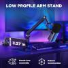 imageInnoGear Low Profile Mic Arm 360 Rotatable Microphone Boom Arm Mic Stand for Fifine AM8 K669B Blue Yeti HyperX QuadCast SoloCast AT2020 with Mic Clip 38quot to 58quot 38quot to 14quot Adapter BlackBlack