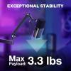 imageInnoGear Low Profile Mic Arm 360 Rotatable Microphone Boom Arm Mic Stand for Fifine AM8 K669B Blue Yeti HyperX QuadCast SoloCast AT2020 with Mic Clip 38quot to 58quot 38quot to 14quot Adapter BlackBlack