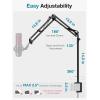 imageInnoGear Low Profile Mic Arm 360 Rotatable Microphone Boom Arm Mic Stand for Fifine AM8 K669B Blue Yeti HyperX QuadCast SoloCast AT2020 with Mic Clip 38quot to 58quot 38quot to 14quot Adapter BlackBlack
