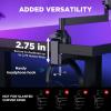 imageInnoGear Low Profile Mic Arm 360 Rotatable Microphone Boom Arm Mic Stand for Fifine AM8 K669B Blue Yeti HyperX QuadCast SoloCast AT2020 with Mic Clip 38quot to 58quot 38quot to 14quot Adapter BlackBlack