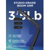 imageInnoGear Mic Boom Arm Microphone Stand Cable Management for Blue Yeti FIFINE AM8 K669B HyperX QuadCast S SoloCast AT2020 Shure SM7B MV7 and Other Microphone