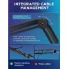 imageInnoGear Mic Boom Arm Microphone Stand Cable Management for Blue Yeti FIFINE AM8 K669B HyperX QuadCast S SoloCast AT2020 Shure SM7B MV7 and Other Microphone