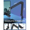 imageInnoGear Mic Boom Arm Microphone Stand with Cable Management Channels Height Riser for Blue Yeti FIFINE AM8 K669B HyperX QuadCast S SoloCast AT2020 Shure SM7B MV7 and Other Mics