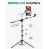 imageInnoGear Mic Stand 6 in 1 Microphone Stand Floor with Tablet Phone Holder Height Adjustable from 30quot to 72quot Mic Stand Tripod Boom Arm with Gooseneck Carrying Bag for Singing Karaoke Stage