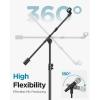 imageInnoGear Mic Stand Max Height 8228quot Microphone Stand Floor Detachable Boom Mic Arm Stands with Weighted Base for Blue Yeti HyperX QuadCast Shure SM58 Samson Q2U Fifine K669B Singing Stage