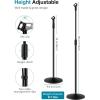 imageInnoGear Mic Stand Microphone Stand Floor Detachable Boom Mic Arm Stands with Weighted Round Base Height Adjustable from 34quot to 60quot for Blue Yeti HyperX QuadCast Shure SM58 Samson Q2U Fifine K669BTwist Clutch 34  60