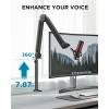 imageInnoGear Microphone Boom Arm Extension Tube Aluminum Alloy Mic Stand Extension Riser Desk Mount Mic Arm Extension Rod for Microphone Suspension Boom Scissor Arm Stand Holder