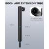 imageInnoGear Microphone Boom Arm Extension Tube Aluminum Alloy Mic Stand Extension Riser Desk Mount Mic Arm Extension Rod for Microphone Suspension Boom Scissor Arm Stand Holder