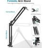 imageInnoGear Microphone Stand Adjustable Mic Stand Set for Blue Yeti Nano Suspension Boom Scissor Arm Stand with 58quot to 38quot Screw 58quot to 14 Screw Nano Mic Windscreen and Dual Layered Mic Pop Filter