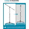 imageInnoGear Microphone Stand Boom Arm Mic Stand Floor Detachable Height Adjustable Heavy Duty with Mic Clip Holder Metal Base for Blue Yeti HyperX QuadCast Shure SM58 Samson Q2U Fifine K669B