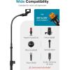 imageInnoGear Microphone Stand Mic Stand Detachable Gooseneck Mic Floor Stand Height Adjustable from 32 to 70 with Weighted Round Base for Blue Yeti Blue Snowball Shure SM7B Shure SM58 Samson Q2U