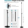 imageInnoGear Microphone Stand Mic Stand Detachable Gooseneck Mic Floor Stand Height Adjustable from 32 to 70 with Weighted Round Base for Blue Yeti Blue Snowball Shure SM7B Shure SM58 Samson Q2U