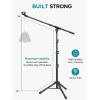 imageInnoGear Microphone Stand Tripod Boom Arm Floor Mic Stand Height Adjustable Heavy Duty with Carrying Bag 2 Mic Clips 38quot to 58quot Adapter for Singing Podcast for Blue Yeti Shure SM58 SM48 Samson Q2U