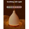 imageInnoGear Oil Diffuser 150ML Ceramic Diffuser for Essential Oils Handcrafted Aromatherapy Diffuser Ultrasonic Cool Mist Humidifier with 2 Mist Modes Waterless Auto Off for Room Office WhiteWhite