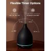 imageInnoGear Oil Diffuser 150ML Ceramic Diffuser for Essential Oils Handcrafted Aromatherapy Diffuser Ultrasonic Cool Mist Humidifier with 2 Mist Modes Waterless Auto Off for Room Office WhiteBlack