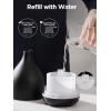 imageInnoGear Oil Diffuser 150ML Ceramic Diffuser for Essential Oils Handcrafted Aromatherapy Diffuser Ultrasonic Cool Mist Humidifier with 2 Mist Modes Waterless Auto Off for Room Office WhiteBlack
