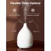imageInnoGear Oil Diffuser 150ML Ceramic Diffuser for Essential Oils Handcrafted Aromatherapy Diffuser Ultrasonic Cool Mist Humidifier with 2 Mist Modes Waterless Auto Off for Room Office WhiteWhite Base