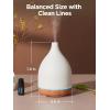 imageInnoGear Oil Diffuser 150ML Ceramic Diffuser for Essential Oils Handcrafted Aromatherapy Diffuser Ultrasonic Cool Mist Humidifier with 2 Mist Modes Waterless Auto Off for Room Office WhiteWhite