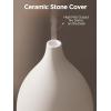 imageInnoGear Oil Diffuser 150ML Ceramic Diffuser for Essential Oils Handcrafted Aromatherapy Diffuser Ultrasonic Cool Mist Humidifier with 2 Mist Modes Waterless Auto Off for Room Office WhiteWhite Base