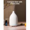 imageInnoGear Oil Diffuser 150ML Ceramic Diffuser for Essential Oils Handcrafted Aromatherapy Diffuser Ultrasonic Cool Mist Humidifier with 2 Mist Modes Waterless Auto Off for Room Office WhiteWhite Base