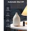 imageInnoGear Oil Diffuser 150ML Ceramic Diffuser for Essential Oils Handcrafted Aromatherapy Diffuser Ultrasonic Cool Mist Humidifier with 2 Mist Modes Waterless Auto Off for Room Office WhiteWhite Base