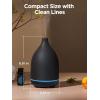 imageInnoGear Oil Diffuser 150ML Ceramic Diffuser for Essential Oils Handcrafted Aromatherapy Diffuser Ultrasonic Cool Mist Humidifier with 2 Mist Modes Waterless Auto Off for Room Office WhiteBlack