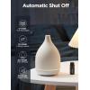 imageInnoGear Oil Diffuser 150ML Ceramic Diffuser for Essential Oils Handcrafted Aromatherapy Diffuser Ultrasonic Cool Mist Humidifier with 2 Mist Modes Waterless Auto Off for Room Office WhiteWhite Base