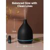 imageInnoGear Oil Diffuser 150ML Ceramic Diffuser for Essential Oils Handcrafted Aromatherapy Diffuser Ultrasonic Cool Mist Humidifier with 2 Mist Modes Waterless Auto Off for Room Office WhiteBlack