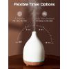 imageInnoGear Oil Diffuser 150ML Ceramic Diffuser for Essential Oils Handcrafted Aromatherapy Diffuser Ultrasonic Cool Mist Humidifier with 2 Mist Modes Waterless Auto Off for Room Office WhiteWhite