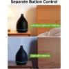 imageInnoGear Oil Diffuser 150ML Ceramic Diffuser for Essential Oils Handcrafted Aromatherapy Diffuser Ultrasonic Cool Mist Humidifier with 2 Mist Modes Waterless Auto Off for Room Office WhiteBlack