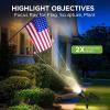 imageInnoGear Solar Lights Outdoor Waterproof Solar Garden Light for Outside Yard Landscape Lighting Pathway Spot Lights Spotlight Wall Light Auto OnOff Pack of 2 WhiteWhite