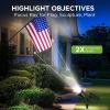 imageInnoGear Solar Lights Outdoor Waterproof Solar Garden Light for Outside Yard Landscape Lighting Pathway Spot Lights Spotlight Wall Light Auto OnOff Pack of 2 WhiteCool White