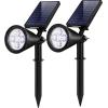 imageInnoGear Solar Lights Outdoor Waterproof Solar Garden Light for Outside Yard Landscape Lighting Pathway Spot Lights Spotlight Wall Light Auto OnOff Pack of 2 WhiteCool White
