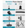 imageInnoGear Telescopic Mic Stand Height Adjustable from 22quot to 68quot Microphone Stand Floor Weighted Base Boom Mic Arm Stand for Blue Yeti HyperX QuadCast SoloCast Shure SM58 Samson Q2U Fifine K669BRound Base Telescopic Tube