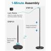 imageInnoGear Telescopic Mic Stand Height Adjustable from 22quot to 68quot Microphone Stand Floor Weighted Base Boom Mic Arm Stand for Blue Yeti HyperX QuadCast SoloCast Shure SM58 Samson Q2U Fifine K669BRound Base Telescopic Tube