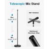 imageInnoGear Telescopic Mic Stand Height Adjustable from 22quot to 68quot Microphone Stand Floor Weighted Base Boom Mic Arm Stand for Blue Yeti HyperX QuadCast SoloCast Shure SM58 Samson Q2U Fifine K669BRound Base Telescopic Tube