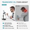 imageInnoGear Webcam Mount for Desk Table Telescopic Webcam Stand with Phone Holder for Camera Webcam C922 C930e C920S C920 C615 C960 C920x BRIO 4K NexiGo N60 Right Light GoPro with 14quot Thread