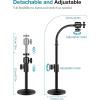 imageInnoGear Webcam Stand for Desk Camera Stand Mount Gooseneck Arm for Logitech Webcam C922 C930e C920S C920 C615 C960 C920x BRIO 4K NexiGo N60 Phone Mount Right Light GoPro with 14quot Thread