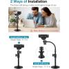 imageInnoGear Webcam Stand for Desk Camera Stand Mount Gooseneck Arm for Logitech Webcam C922 C930e C920S C920 C615 C960 C920x BRIO 4K NexiGo N60 Phone Mount Right Light GoPro with 14quot Thread